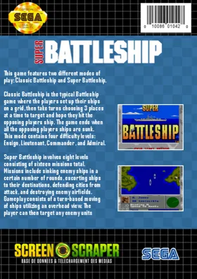 Super Battleship (USA) box cover back